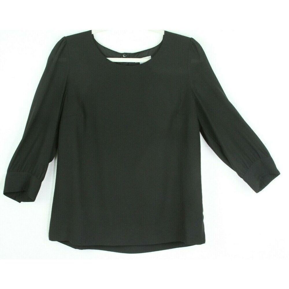 H&M Top 12 Black Womens 3/4 Sleeve